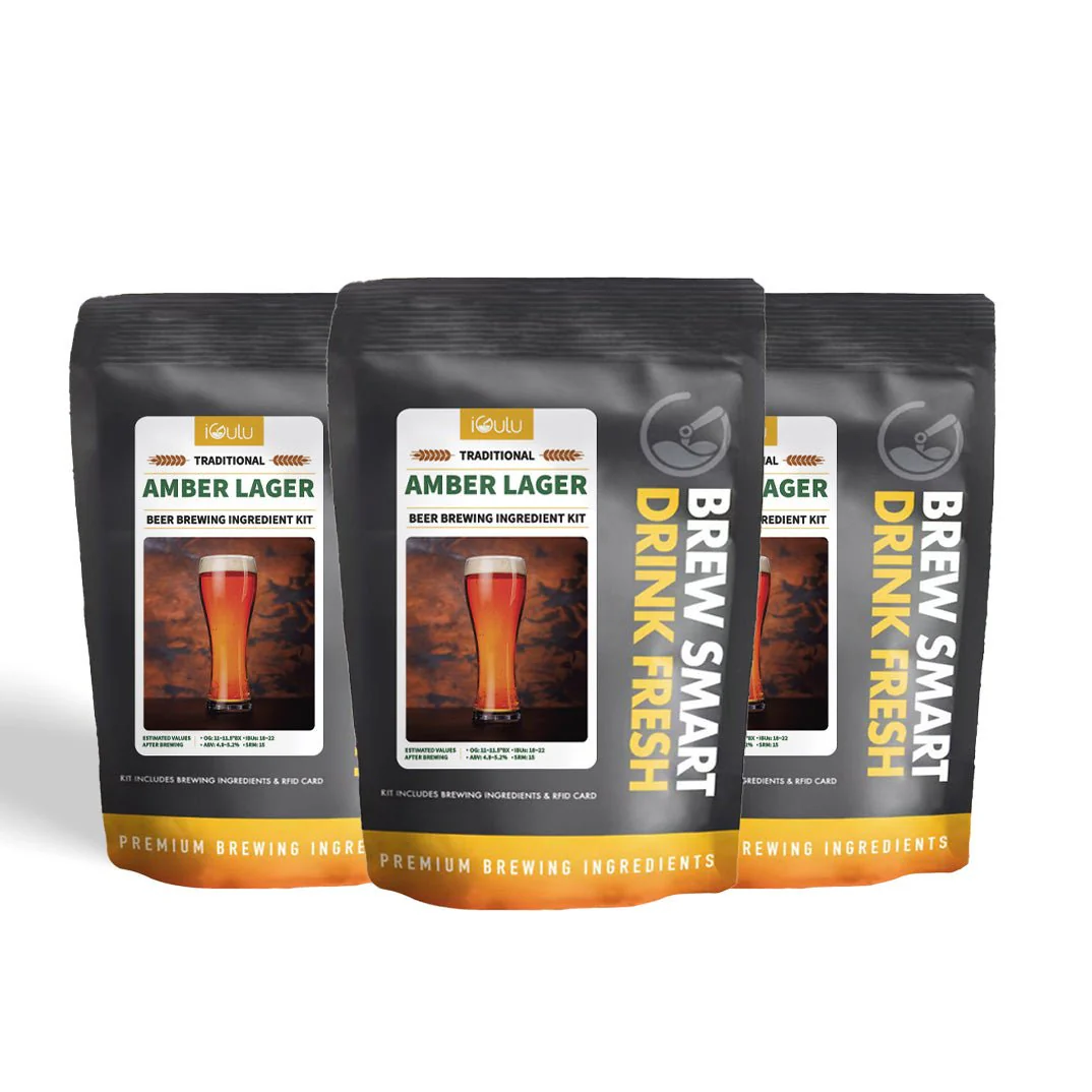 iGulu Amber Lager Beer Brewing Ingredient Kit - Image 5