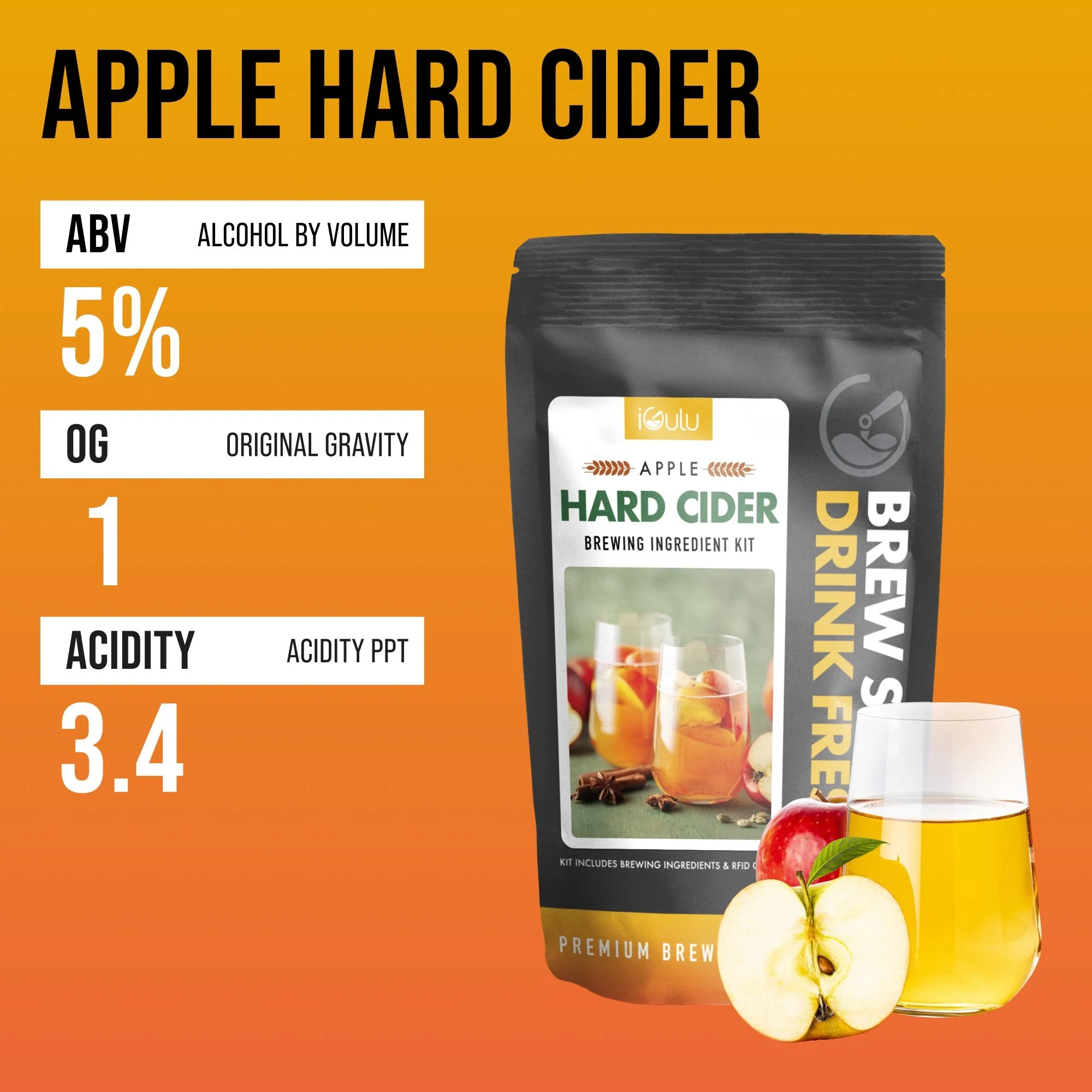 iGulu Apple Hard Cider Brewing Ingredient Kit - Image 7