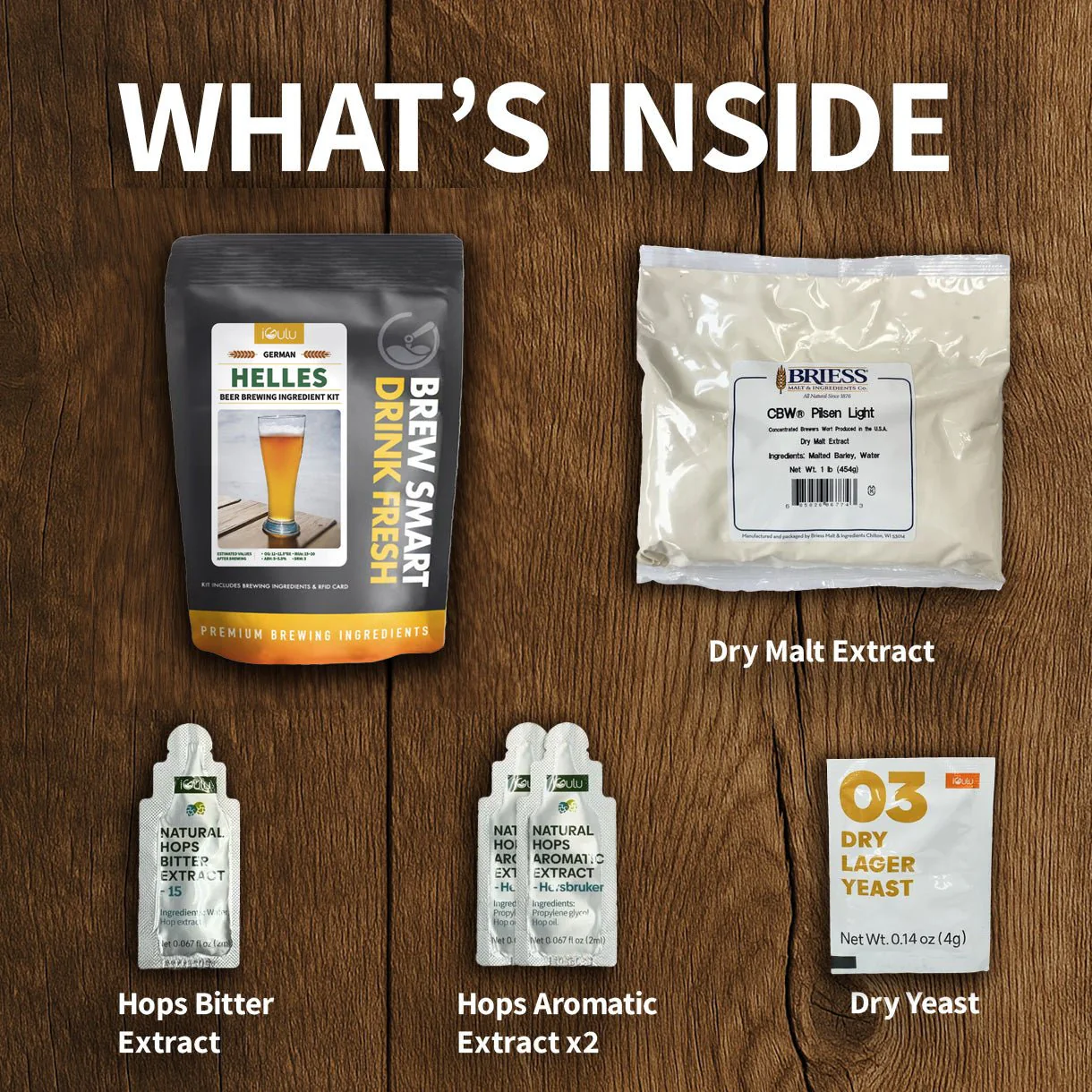 iGulu German Helles Beer Brewing Ingredient Kit - Image 5