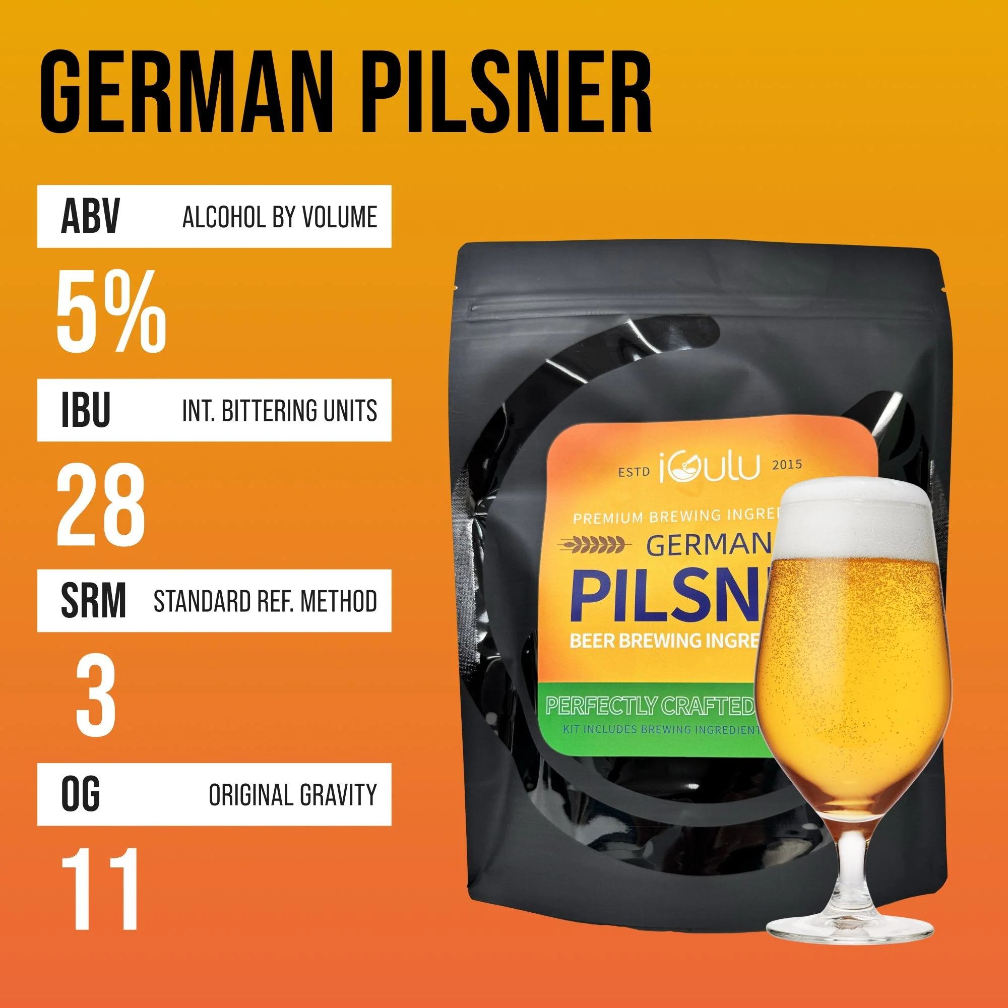 iGulu German Pilsner Beer Brewing Ingredient Kit - Image 3
