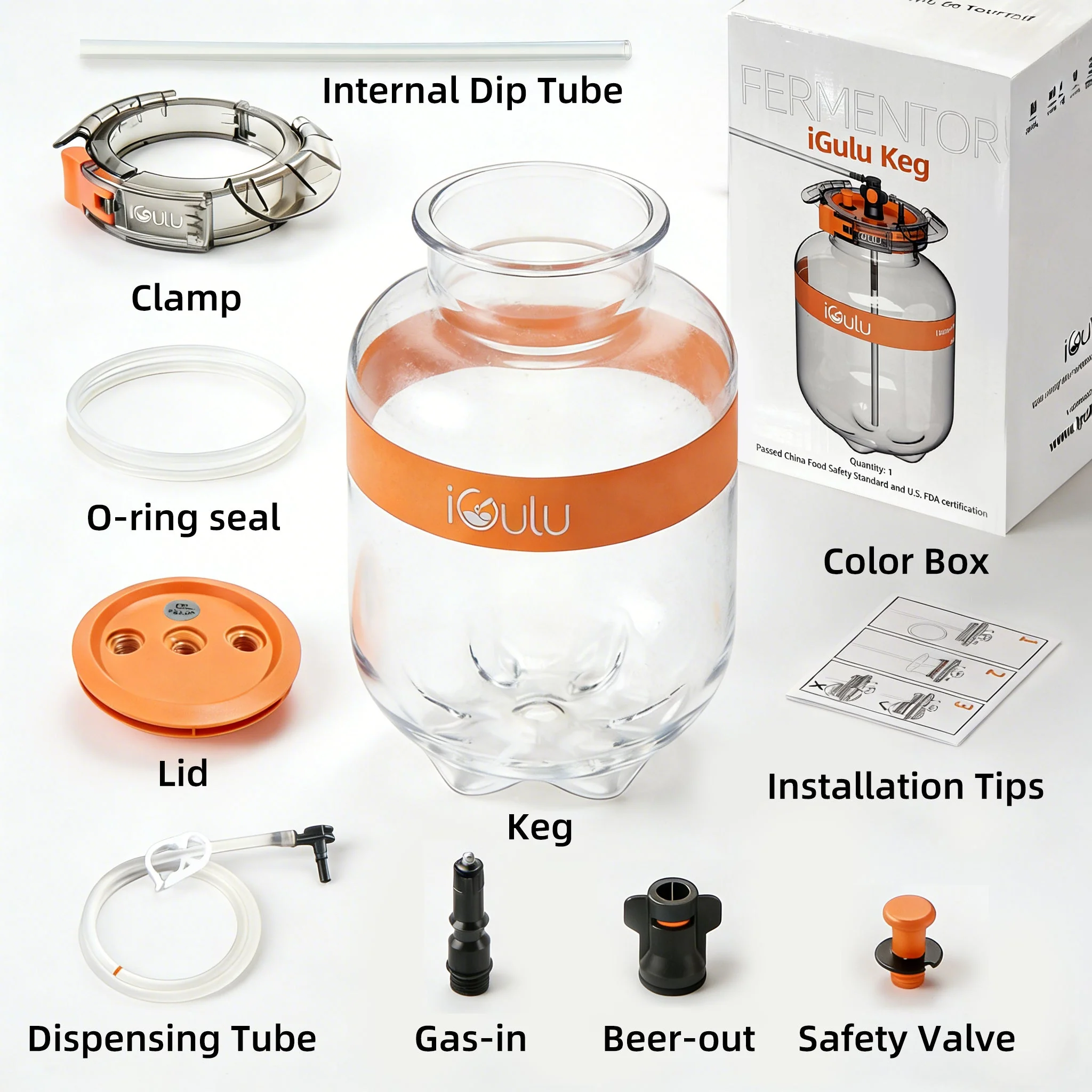 iGulu 1-Gallon (116 oz.) Tritan Fermentation Keg - Image 3