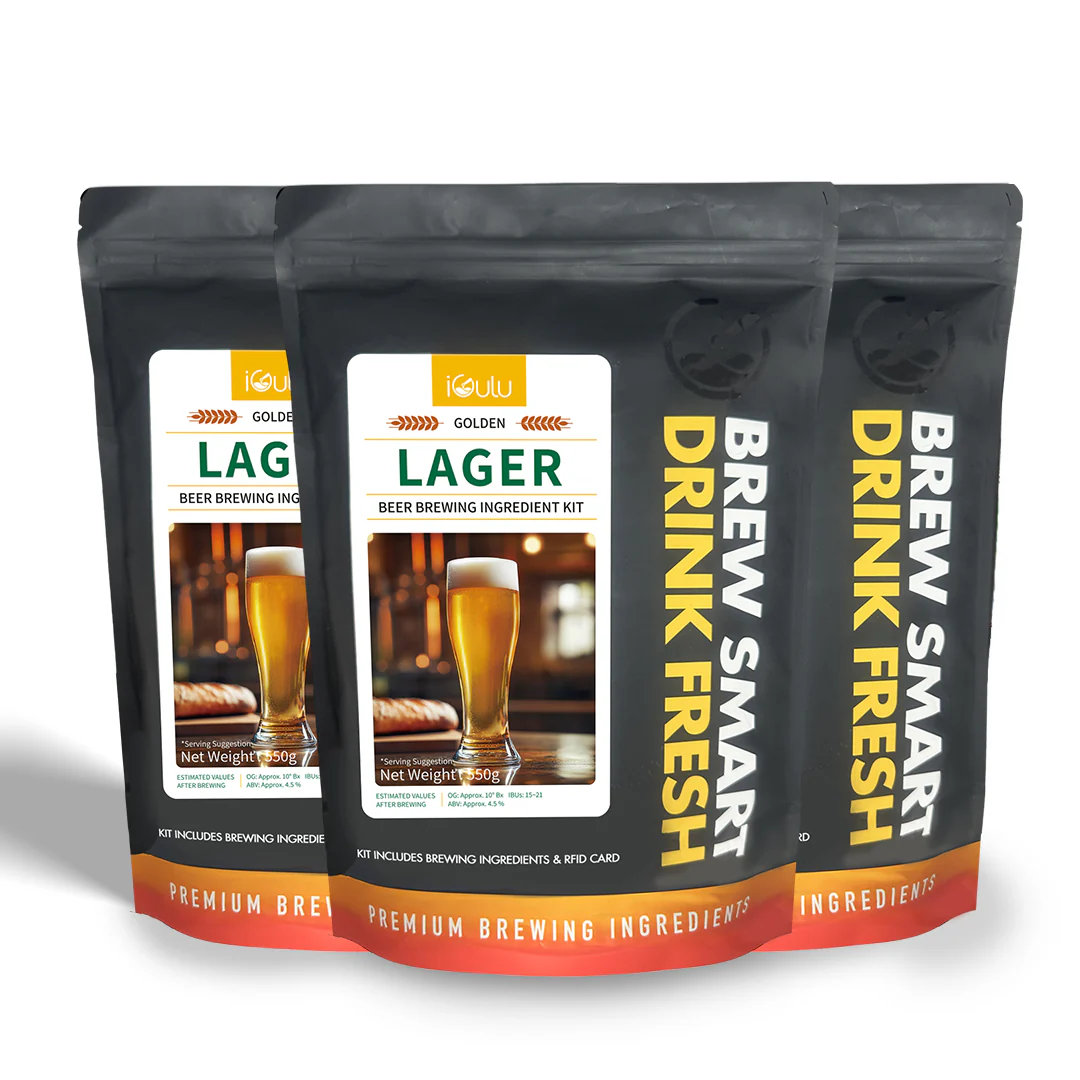 iGulu Golden Lager Beer Brewing Ingredient Kit - Image 4