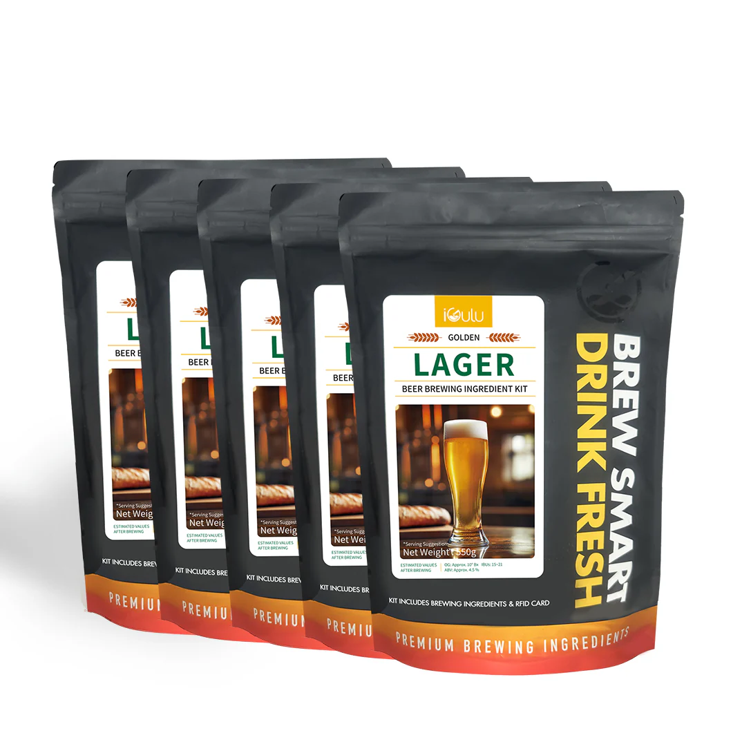iGulu Golden Lager Beer Brewing Ingredient Kit - Image 5