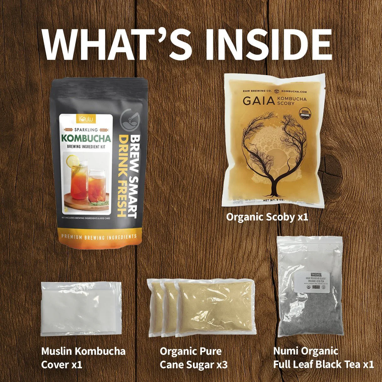 iGulu Sparkling Kombucha Brewing Ingredient Kit - Image 5