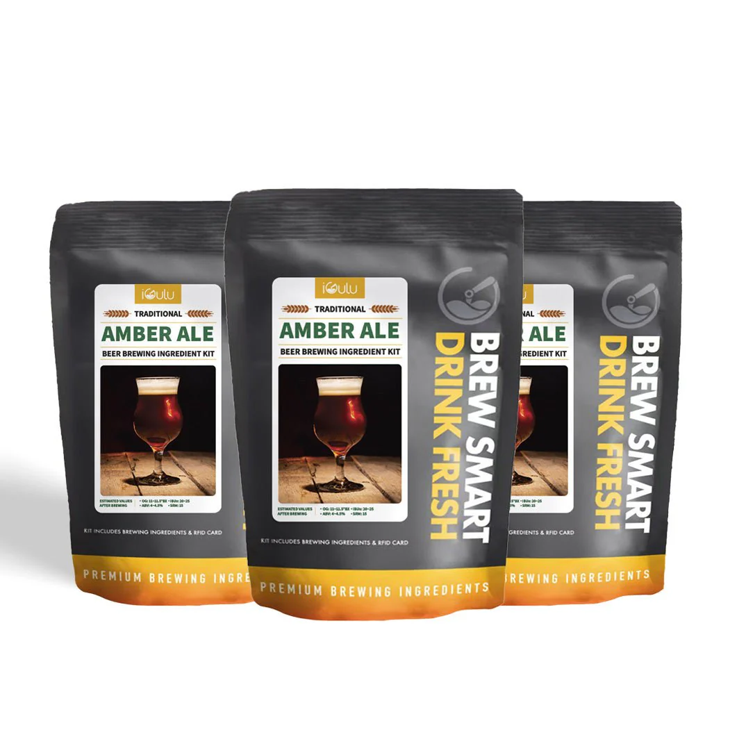 iGulu Traditional Amber Ale Beer Brewing Ingredient Kit - Image 3