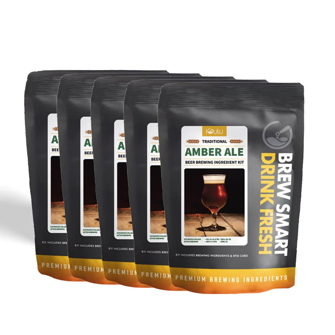 iGulu Traditional Amber Ale Beer Brewing Ingredient Kit - Image 4