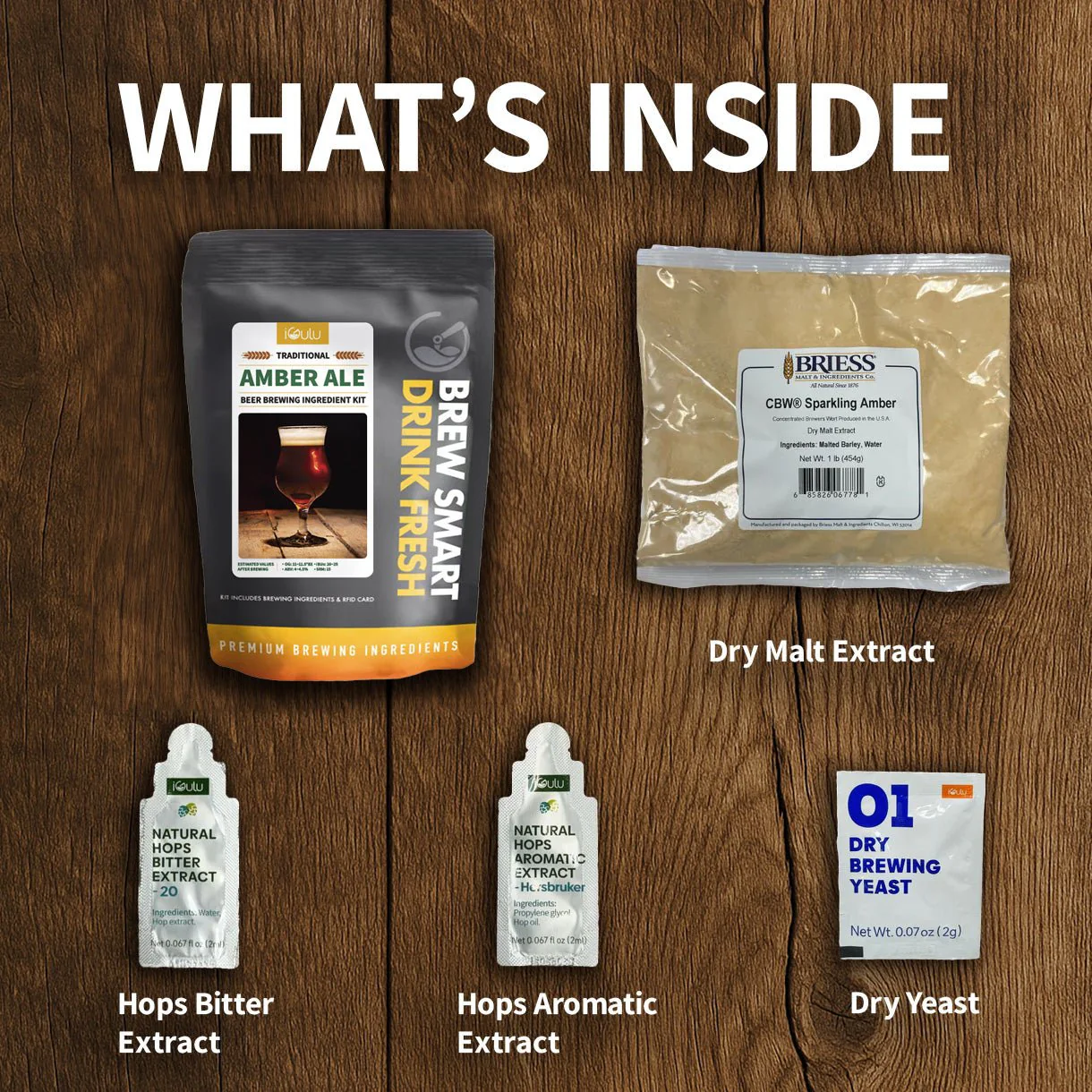 iGulu Traditional Amber Ale Beer Brewing Ingredient Kit - Image 5